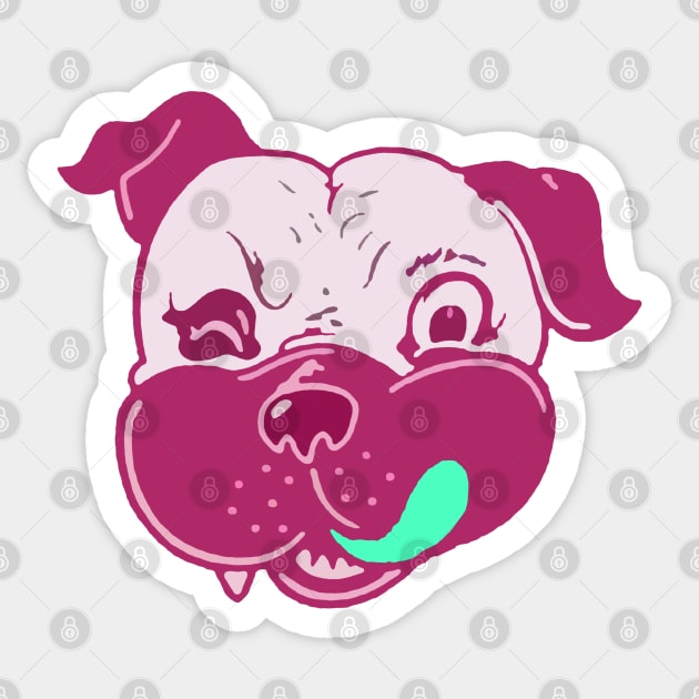 American Bulldog PINKO Sticker by CharlieCreator